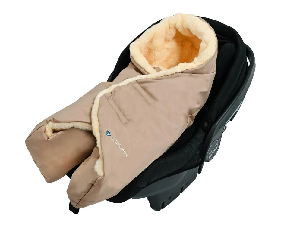 Altabebe Lammfell Umschlagdecke In Beige - 0-9 Monate 2 Altabebe Lammfell Umschlagdecke In Beige - 0-9 Monate – Bild 2