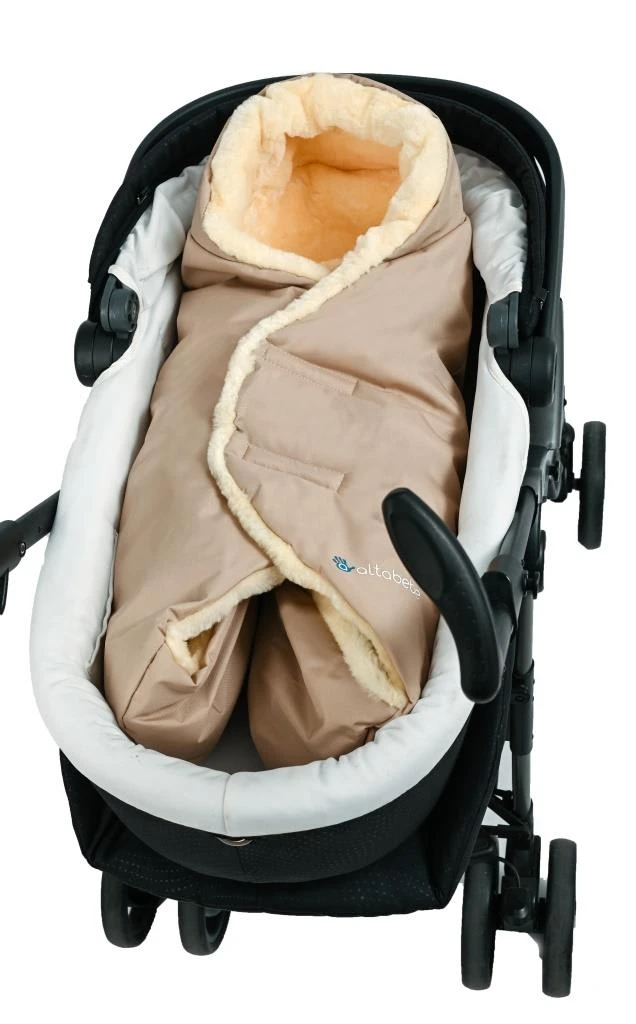 Altabebe Lammfell Umschlagdecke In Beige - 0-9 Monate 3 Altabebe Lammfell Umschlagdecke In Beige - 0-9 Monate – Bild 3