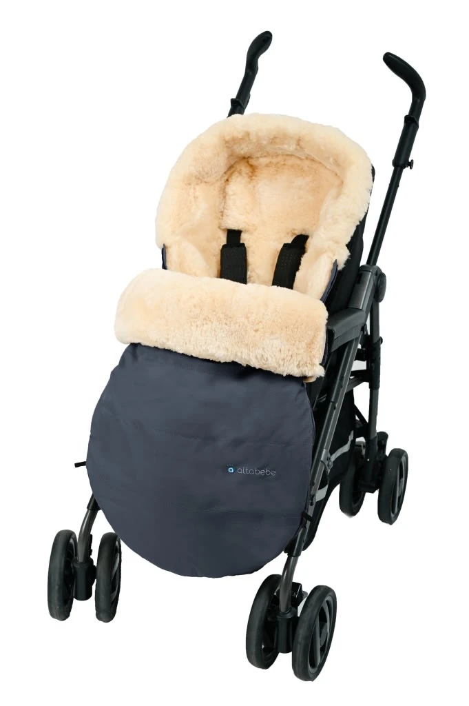 Altabebe Lammfellfußsack In Dunkelblau - 9-36 Monate 2 Altabebe Lammfellfußsack In Dunkelblau - 9-36 Monate – Bild 2