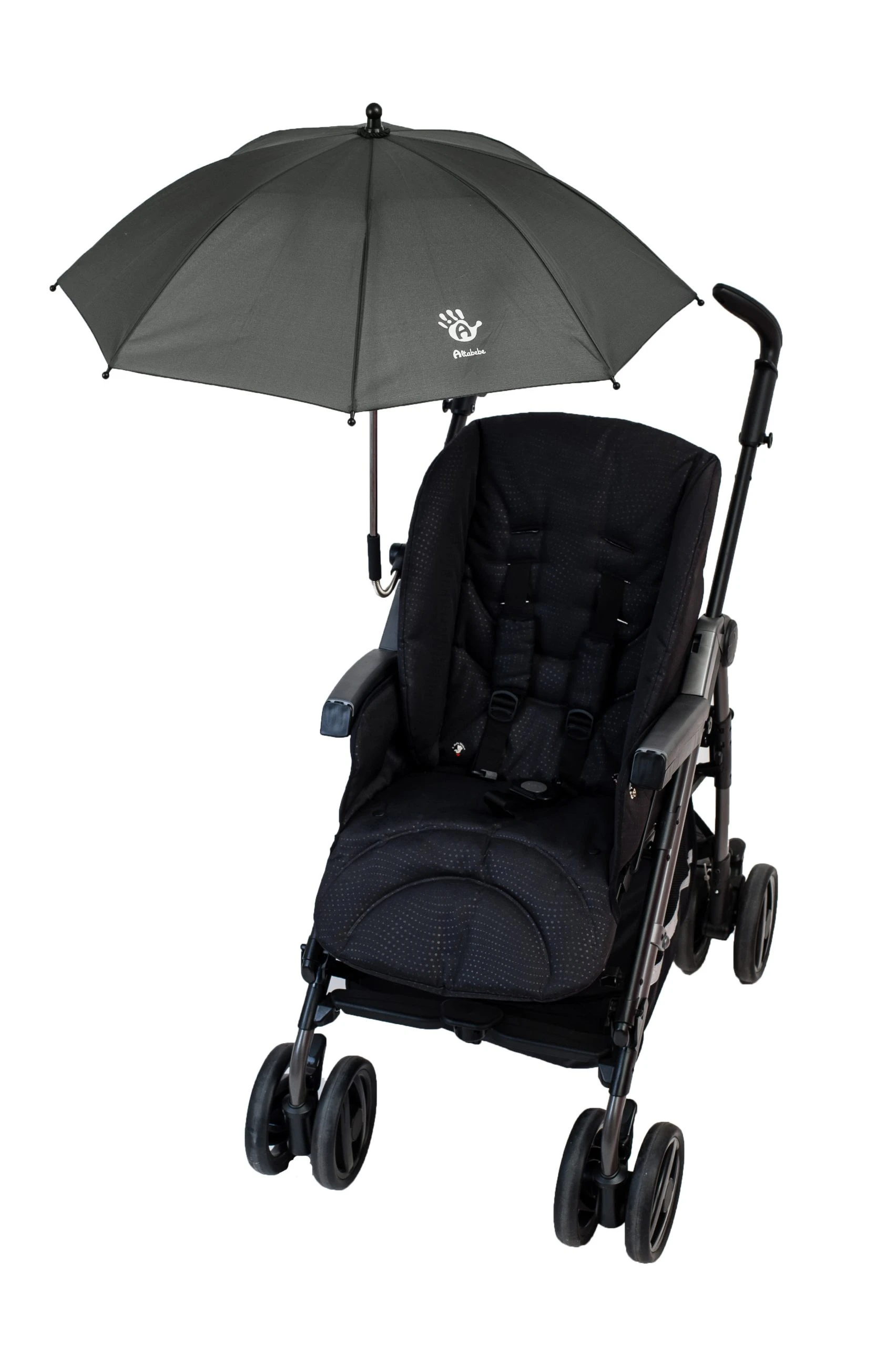 Altabebe Sonnenschirm Classic Rund Für Kinderwagen In Dunkelgrau 2 Altabebe Sonnenschirm Classic Rund Für Kinderwagen In Dunkelgrau – Bild 2