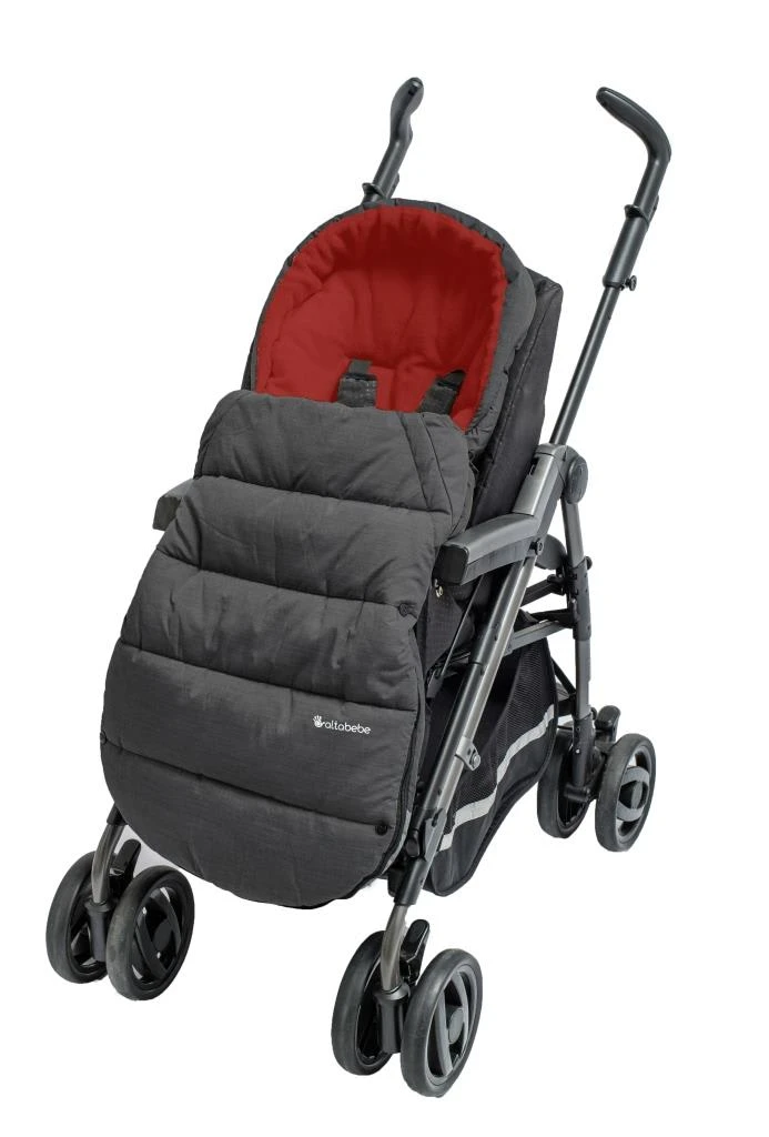 Altabebe Winterfußsack Alpin In Dunkelgrau / Red - 9-36 Monate 2 Altabebe Winterfußsack Alpin In Dunkelgrau / Red - 9-36 Monate – Bild 2