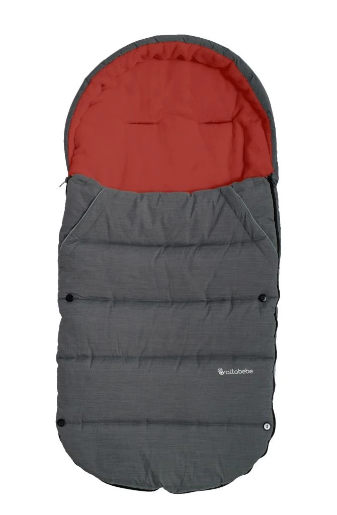 Altabebe Winterfußsack Alpin In Dunkelgrau / Red - 9-36 Monate 3 Altabebe Winterfußsack Alpin In Dunkelgrau / Red - 9-36 Monate – Bild 3