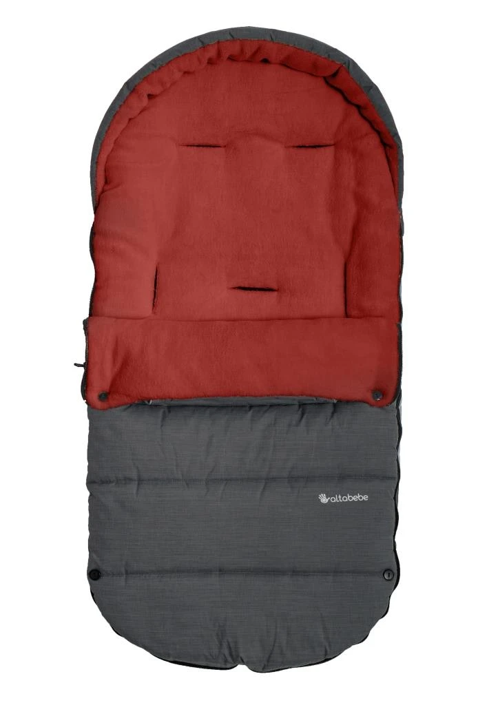 Altabebe Winterfußsack Alpin In Dunkelgrau / Red - 9-36 Monate 1 Altabebe Winterfußsack Alpin In Dunkelgrau / Red - 9-36 Monate