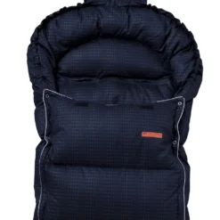 ARO ARTLÄNDER Kinder Daunen-Fußsack In Marine Pünktchen 100 Cm