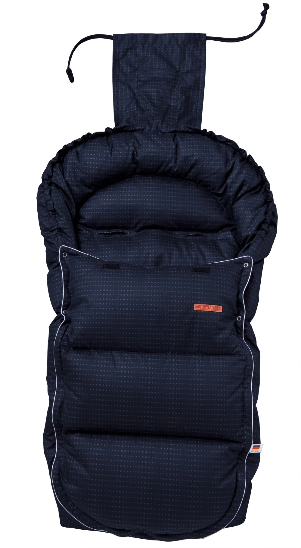 ARO ARTLÄNDER Kinder Daunen-Fußsack In Marine Pünktchen 100 Cm 1 ARO ARTLÄNDER Kinder Daunen-Fußsack In Marine Pünktchen 100 Cm