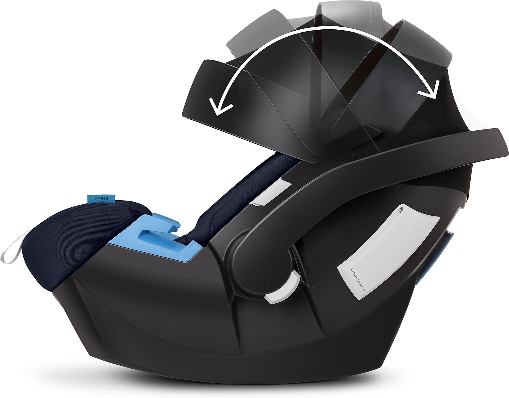 CYBEX Babyschale Aton 5, Gold-Line, Navy Blue – Bild 8
