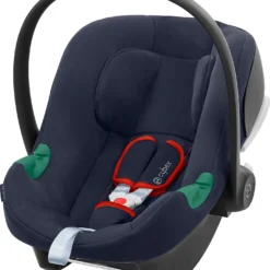 CYBEX Babyschale Aton B2 I-Size Inkl. Base One, Bay Blue-dark Blue