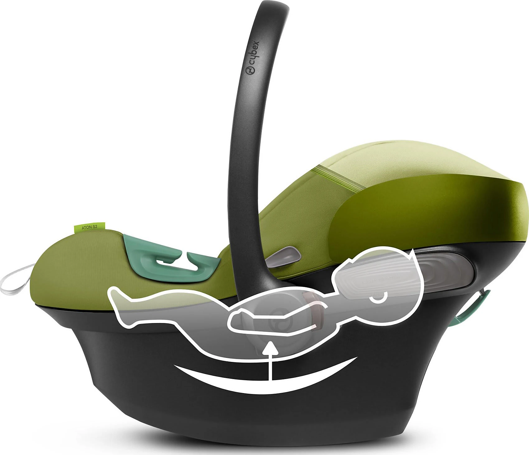 CYBEX Babyschale ATON S2 I-Size, Nature Green – Bild 6