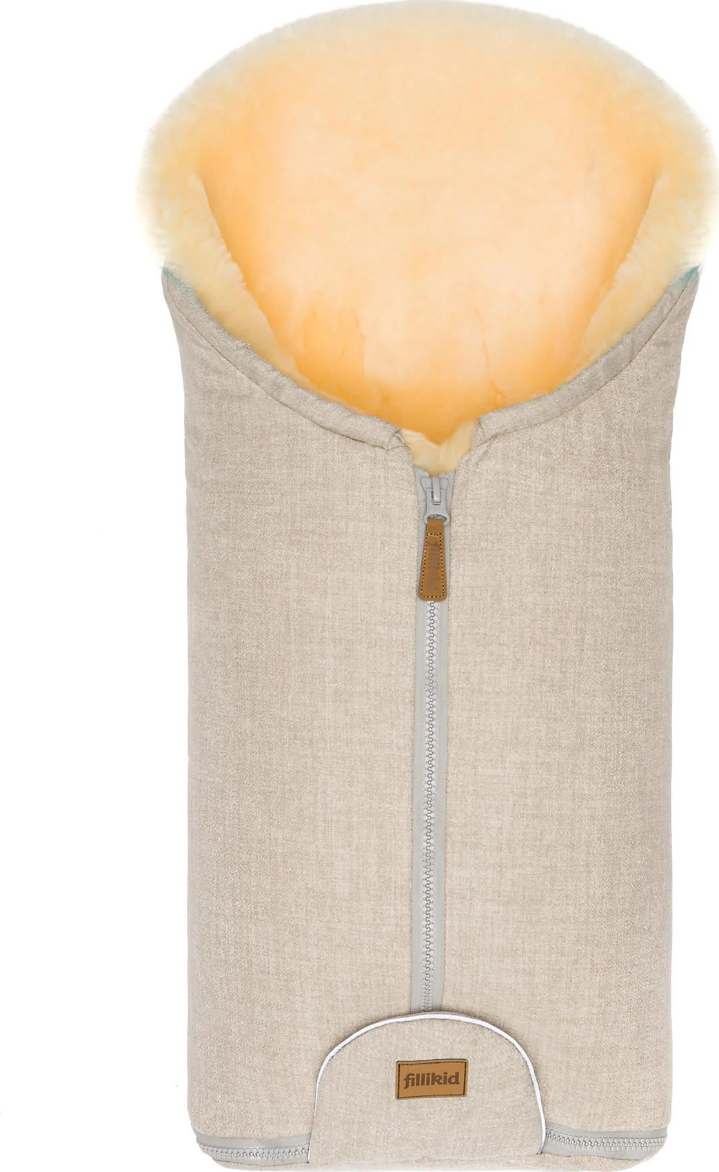 Fillikid WinterfuĂsack Pamir Gr. 0 Echtfell Sand Melange