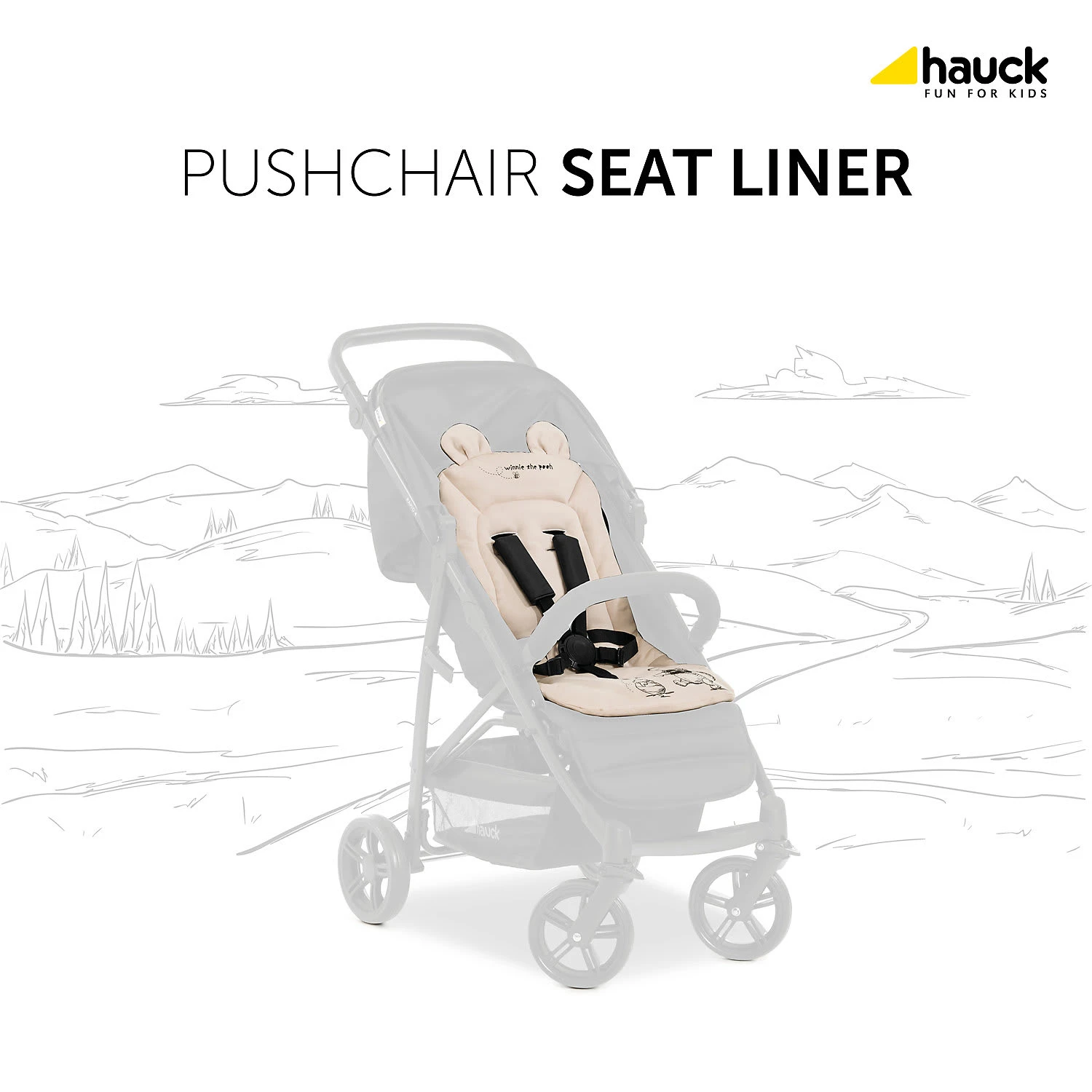 HAUCK Sitzauflage Für Kinderwagen, Winnie Pooh, Beige 8 HAUCK Sitzauflage Für Kinderwagen, Winnie Pooh, Beige – Bild 8