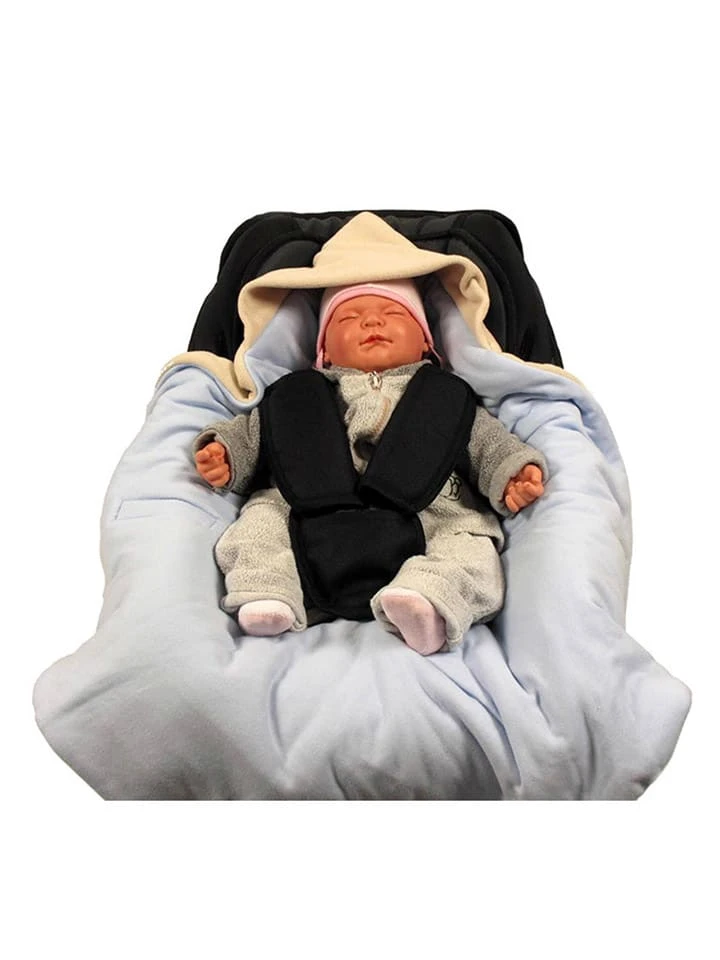 HOBEA Winter-Einschlagdecke In Beige/ Grau - (L)70 X (B)70 Cm