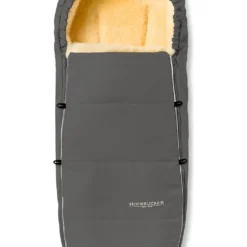 Hofbrucker Lammfell-Fußsack "Alaska" In Grau - (L)95 X (B)35 Cm