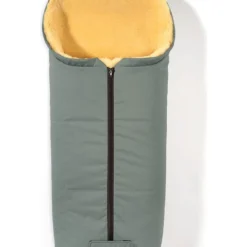 Hofbrucker Lammfell-Fußsack "Iglu" In Grün - (L)95 X (B)34 Cm