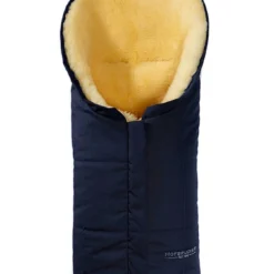 Hofbrucker Lammfell-FuĂsack In Dunkelblau - (L)80 X (B)34 Cm
