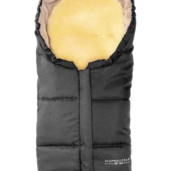 Hofbrucker Lammfell-Fußsack "Leni" In Grau - (L)80 X (B)34 Cm