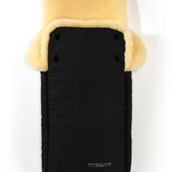 Hofbrucker Lammfell-Fußsack "Luxus" In Schwarz - (L)95 X (B)34 Cm