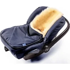 Hofbrucker Lammfell-Fußsack "Maxi" In Dunkelblau - (L)80 X (B)30 Cm