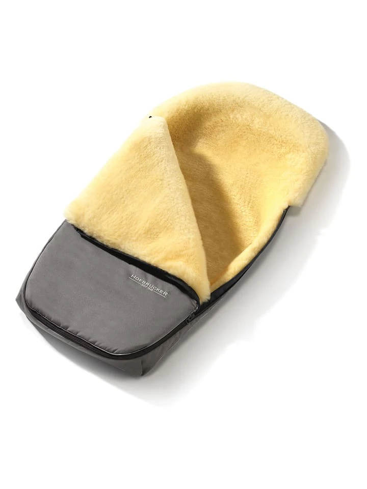 Hofbrucker Lammfell-FuĂsack "Polaris" In Grau - (L)105 X (B)40 Cm â Bild 2