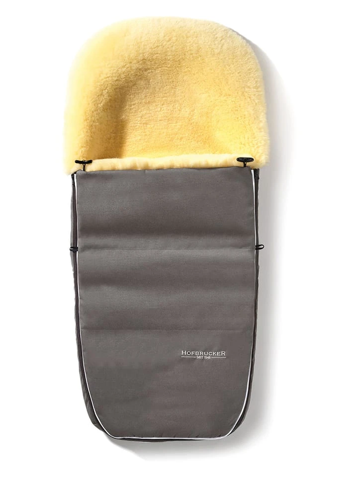 Hofbrucker Lammfell-FuĂsack "Polaris" In Grau - (L)105 X (B)40 Cm
