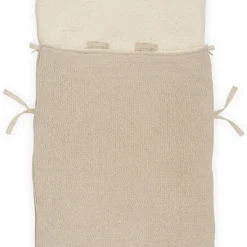 Jollein Fußsack Für Kinderwagen Und Babyschal, 3/5 Punkt-Gurt, Bliss Knit Nougat