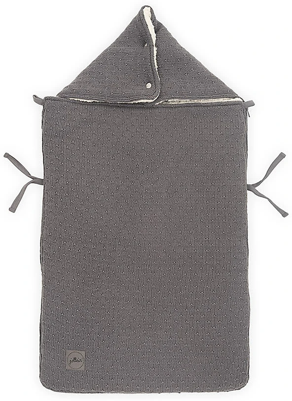 Jollein Fußsack Für Kinderwagen Und Babyschal, Bliss Knit Storm Grey – Bild 5