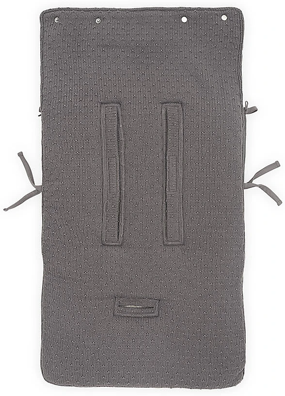 Jollein Fußsack Für Kinderwagen Und Babyschal, Bliss Knit Storm Grey – Bild 6