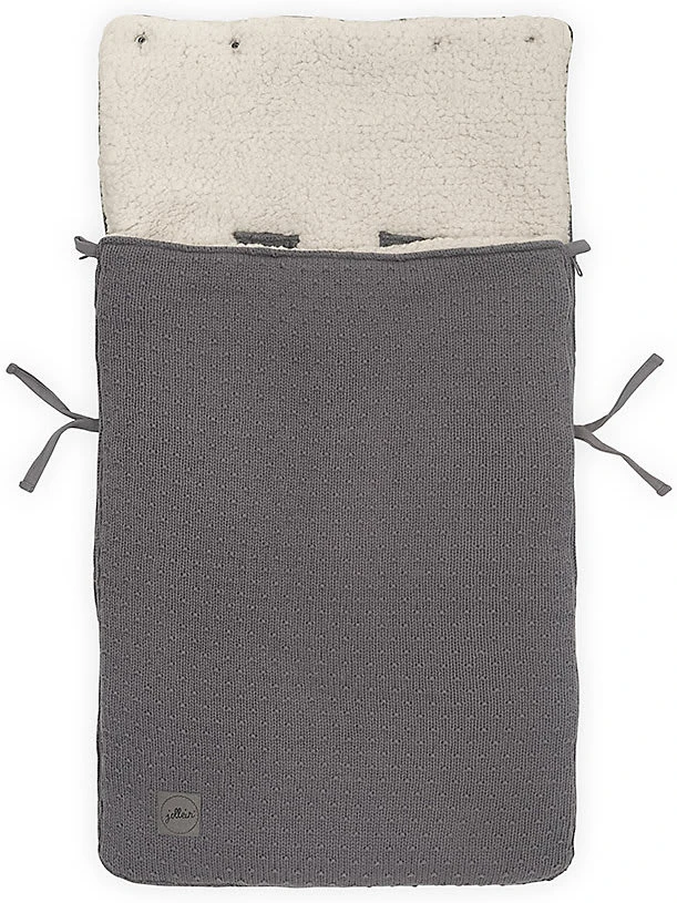 Jollein Fußsack Für Kinderwagen Und Babyschal, Bliss Knit Storm Grey