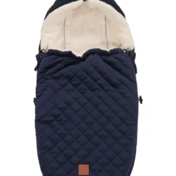 Kaiser Naturfellprodukte Babyschalen-Fußsack "Velvet Hoody" In Dunkelblau