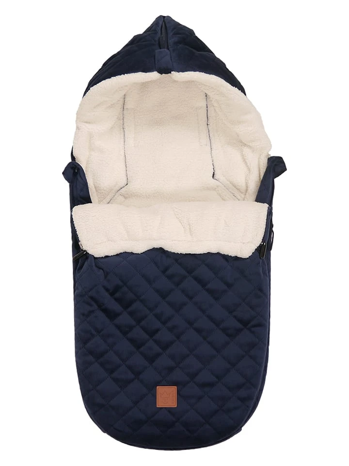 Kaiser Naturfellprodukte Babyschalen-FuĂsack "Velvet Hoody" In Dunkelblau â Bild 4