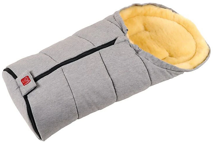 Kaiser Naturfellprodukte Fußsack CHANNY Für Babyschale, Lammfell, Hellgrau Melange – Bild 2