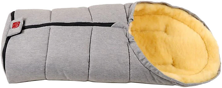 Kaiser Naturfellprodukte Fußsack CHANNY Für Babyschale, Lammfell, Hellgrau Melange