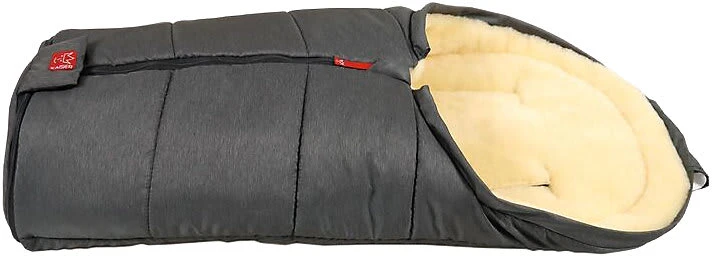 Kaiser Naturfellprodukte Fußsack CHANNY Für Babyschale, Lammfell, Schwarz Melange