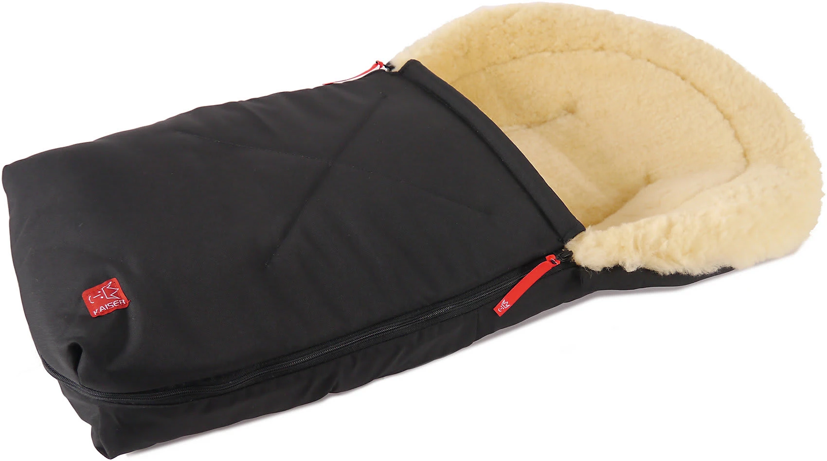 Kaiser Naturfellprodukte Fußsack EMMA Für Babyschale Und Kinderwagen, Lammfell, Anthrazit – Bild 2
