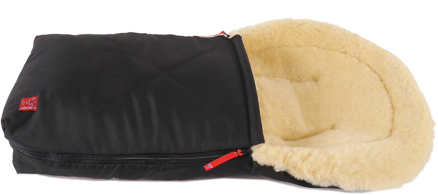 Kaiser Naturfellprodukte Fußsack EMMA Für Babyschale Und Kinderwagen, Lammfell, Anthrazit – Bild 3