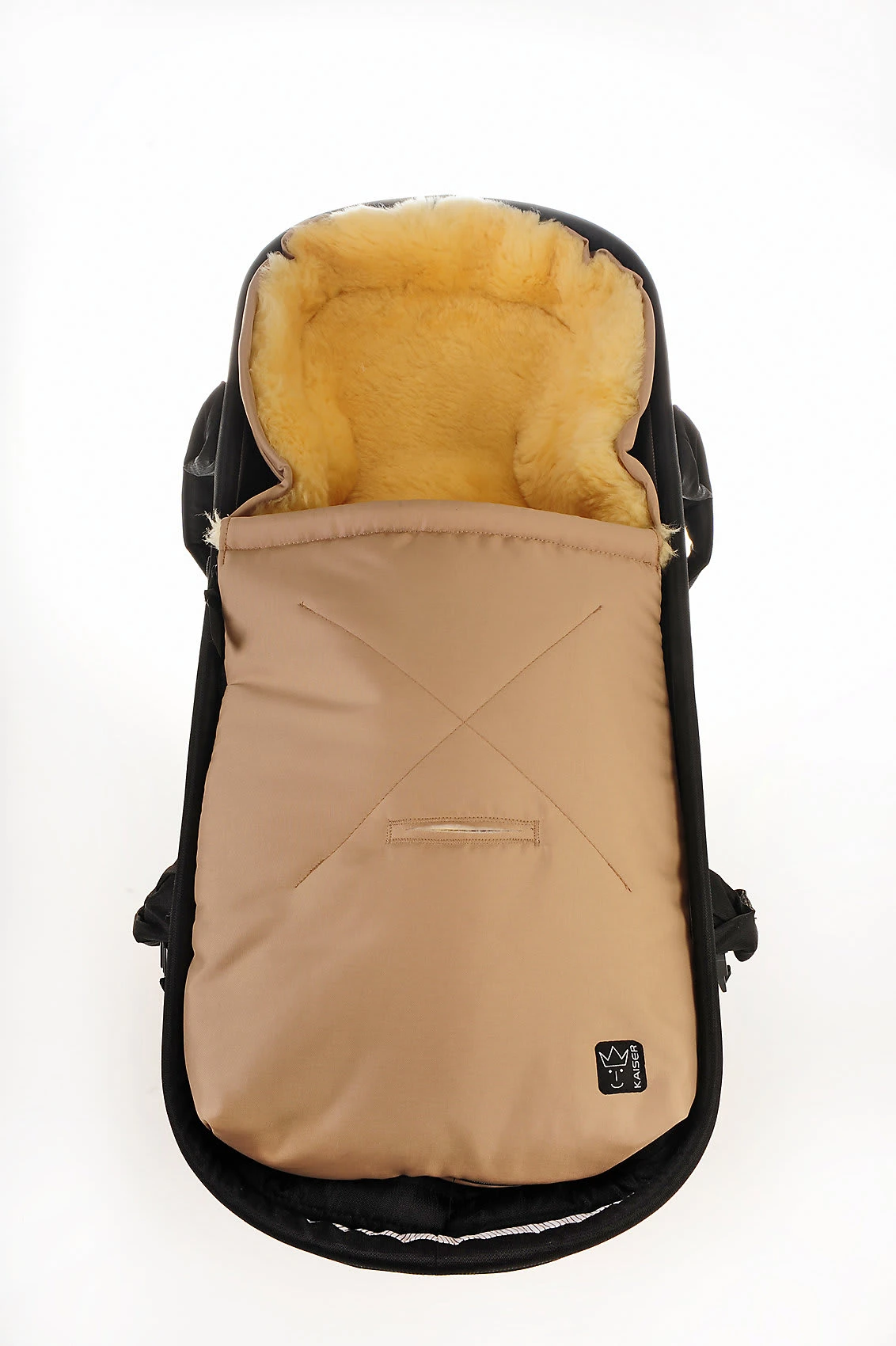 Kaiser Naturfellprodukte Fußsack EMMA Für Babyschale Und Kinderwagen, Lammfell, Anthrazit – Bild 6