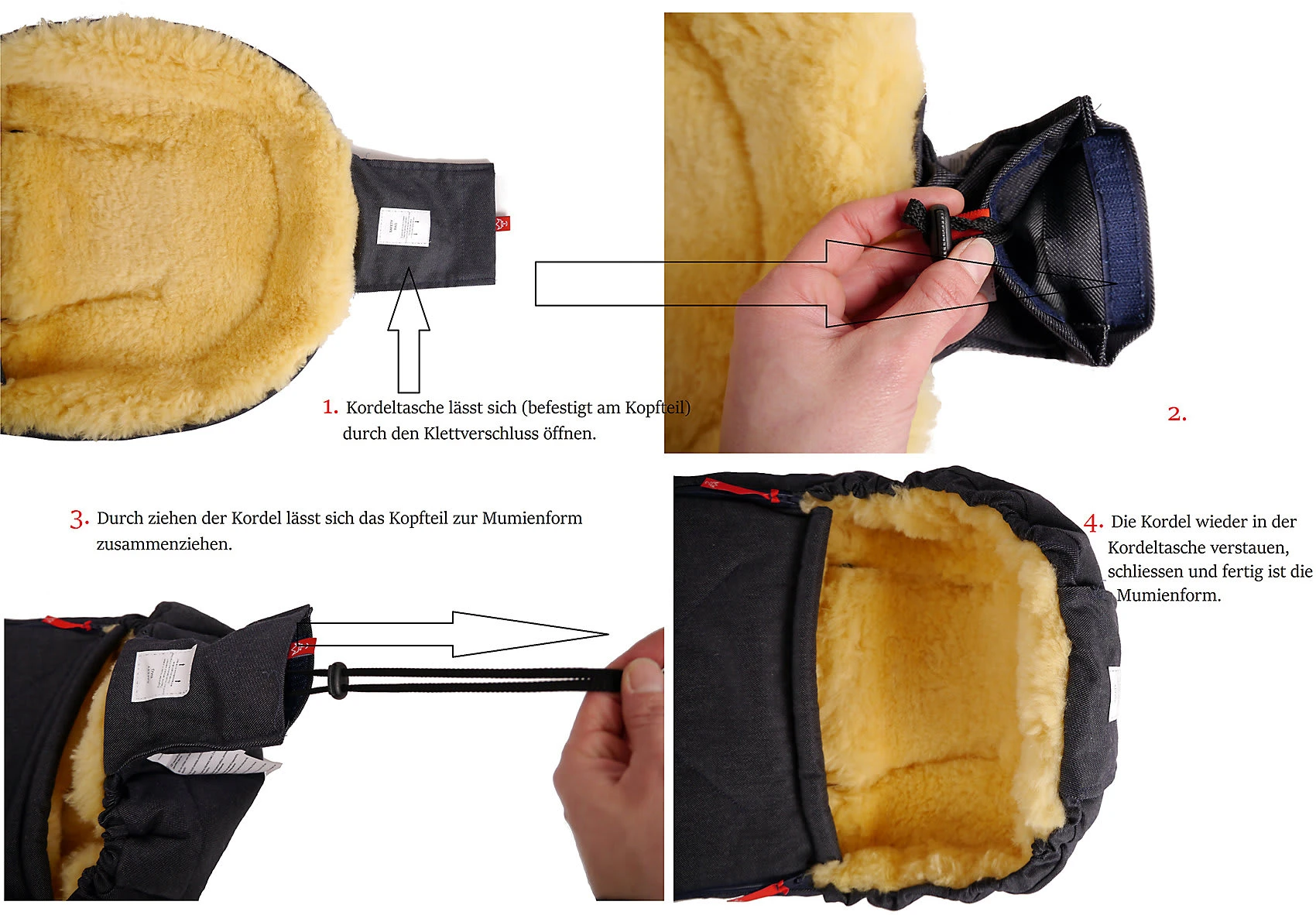 Kaiser Naturfellprodukte Fußsack EMMA Für Babyschale Und Kinderwagen, Lammfell, Anthrazit – Bild 8