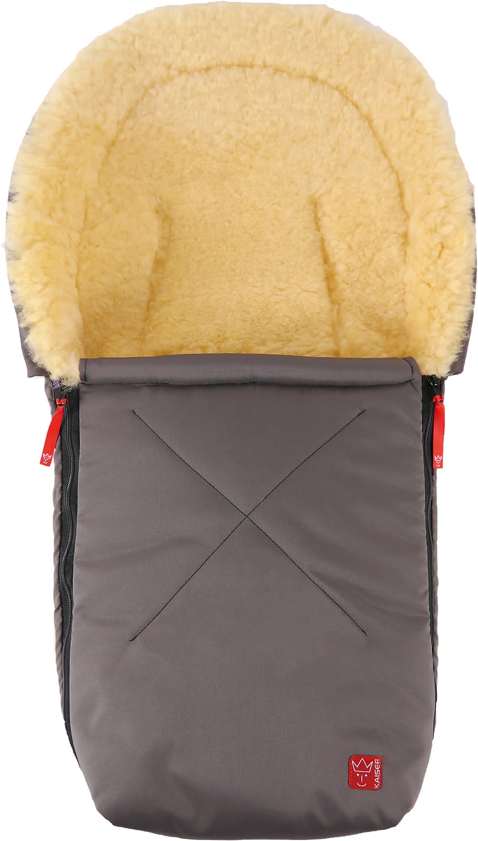 Kaiser Naturfellprodukte Fußsack EMMA Für Babyschale Und Kinderwagen, Lammfell, Anthrazit