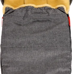 Kaiser Naturfellprodukte Fußsack LENNY Mit Lammfell, Anthrazit Melange
