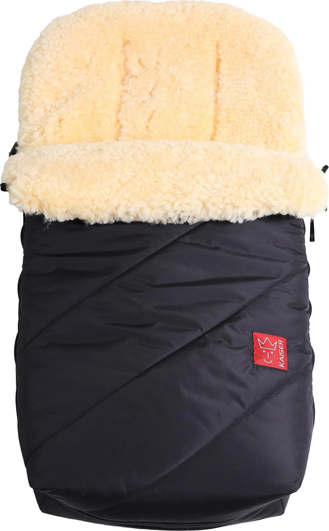 Kaiser Naturfellprodukte FuĂsack PAAT Mit Lammfell, Black