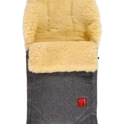 Kaiser Naturfellprodukte Lammfell-Fußsack "Duub" In Anthrazit - (L)88 X (B)47 Cm