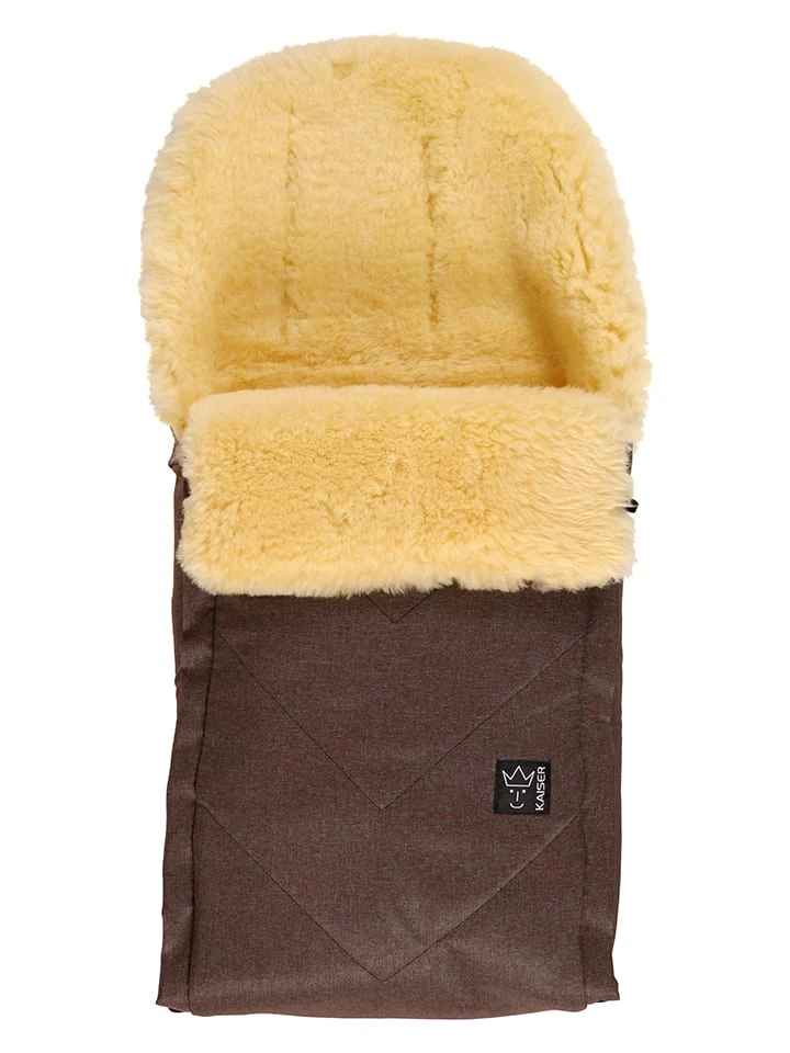 Kaiser Naturfellprodukte Lammfell-FuĂsack "Duub" In Braun - (L)88 X (B)47 Cm