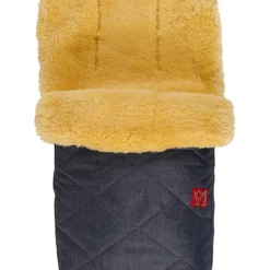 Kaiser Naturfellprodukte Lammfell-Fußsack "Natty" In Dunkelblau - (L)85 X (B)45 Cm