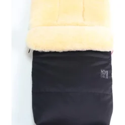 Kaiser Naturfellprodukte Lammfell-Fußsack "Natty" In Schwarz - (L)85 X (B)45 Cm