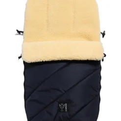 Kaiser Naturfellprodukte Lammfell-Fußsack "Polar" In Dunkelblau - (L)85 X (B)43 Cm