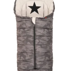 Kaiser Naturfellprodukte Thermo-Fußsack "Camo Star" In Grau - (L)100 X (B)43 Cm