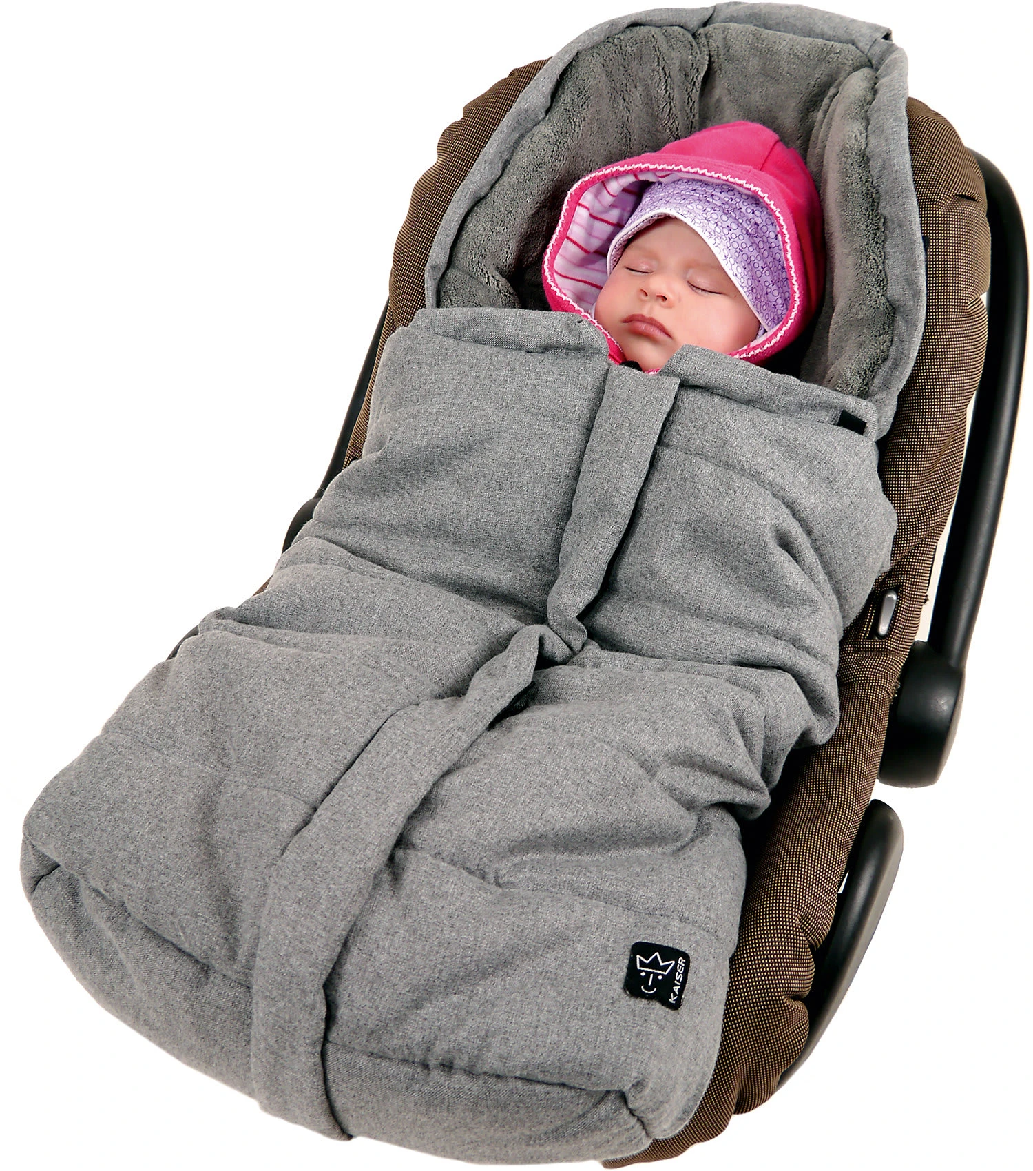 Kaiser Naturfellprodukte Thermo Fußsack ELLA Für Babyschale Und Kinderwagen , Anthrazit Melange – Bild 8