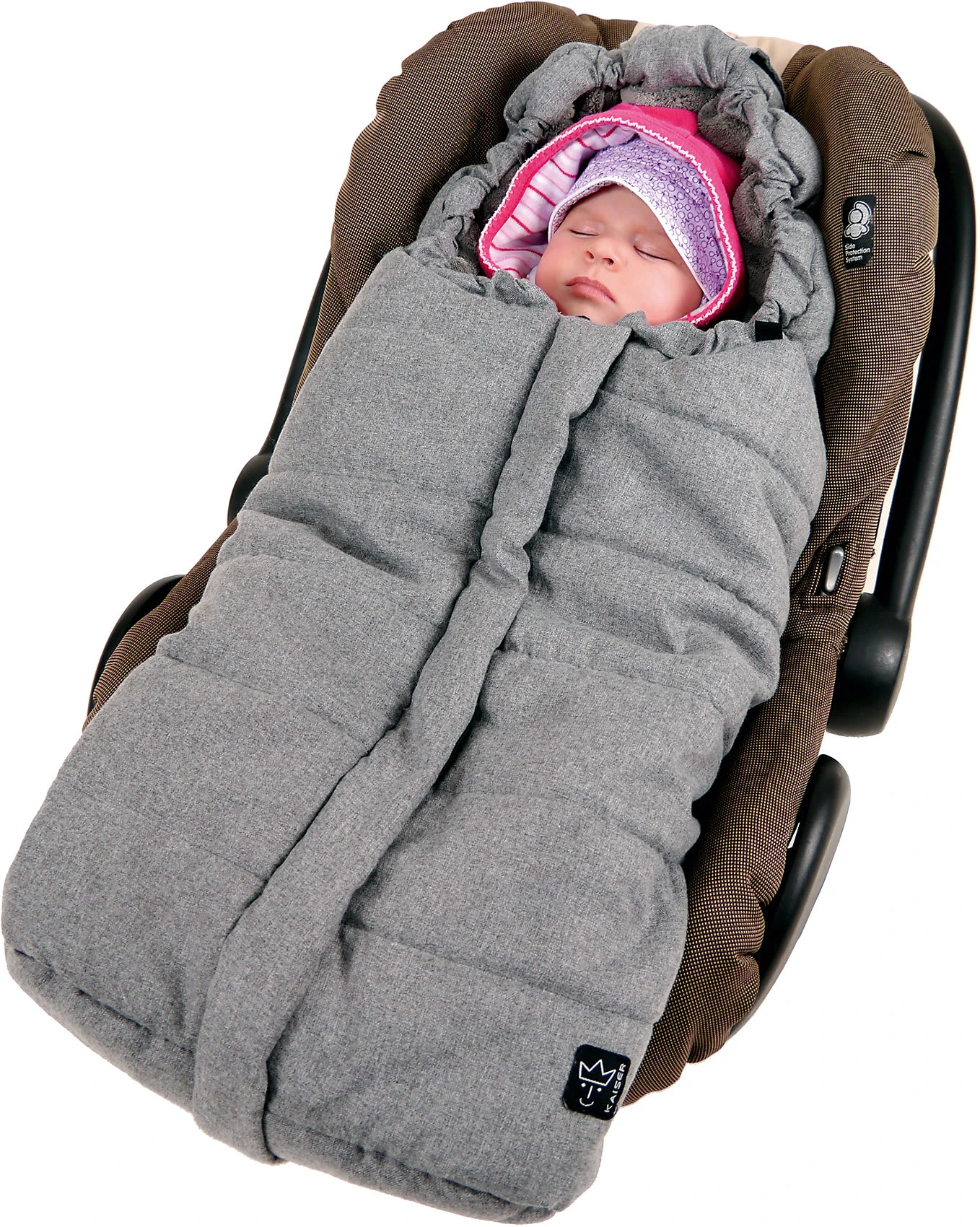 Kaiser Naturfellprodukte Thermo Fußsack ELLA Für Babyschale Und Kinderwagen , Anthrazit Melange – Bild 9