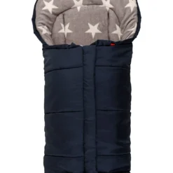 Kaiser Naturfellprodukte Thermo-Fußsack "Jo Starprint" In Dunkelblau/ Grau - (L)105 X (B)43 Cm