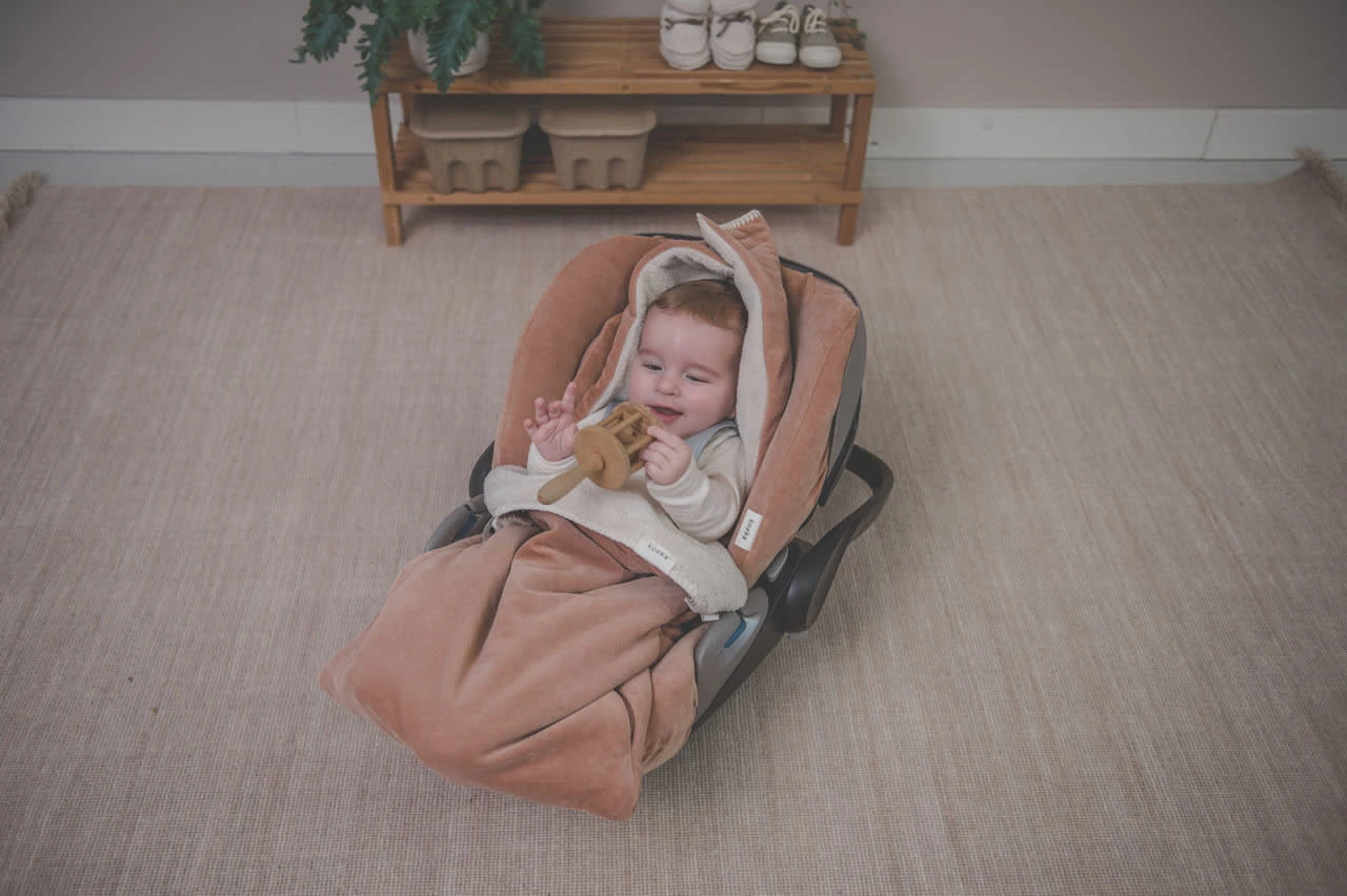 Koeka Fußsack 0+ 3/5 Punkte Plüsch Oddi In Leicht Braun – Bild 5