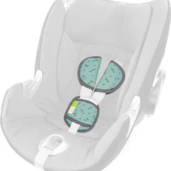 Liebes Von Priebes PHILIP Gurtpolster-Set Für Babyschalen - Heide, Grün, 3-tlg.